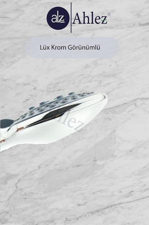 Ahlez 5 Fonksiyonlu Duş Başlığı ve Örgülü Duş Hortumu Seti