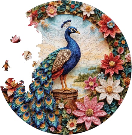 Ahşap Puzzle Yetişkin - Çiçek Açan Zarafet - 252 Parça, 29 x 29 cm - Yapıştırıcı Folyo Dahil - Benzersiz Şekilli Parçalar &amp; Özel Figürler - A1-15