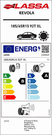 185/65R15 92T XL REVOLA