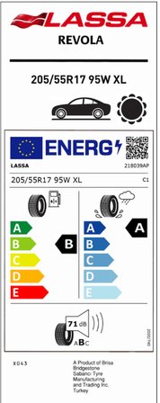 Lassa Revola 205/55 R17 95W XL Yaz Lastiği