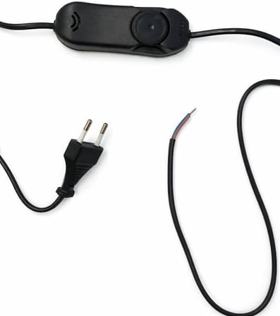 Dimmer Arapuarlı Anahtarlı Kablo Siyah 2 mt Işık Ayar Anahtarlı Kablo