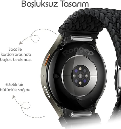 Yeni Nesil Bağlantı Örgü Loop 20mm Kordon Samsung ile Uyumlu Galaxy Watch 7/6/5/4 Serisi için Galaxy Watch 7 Kordon (40mm/44mm) Watch 6/4 Classic (47/43/42mm) Watch 5 Pro Uyumlu