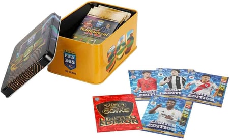 FIFA 365 Adrenalyn XL 2025 Tin Box Tcg Metal Kutu Futbolcu Kartları Set