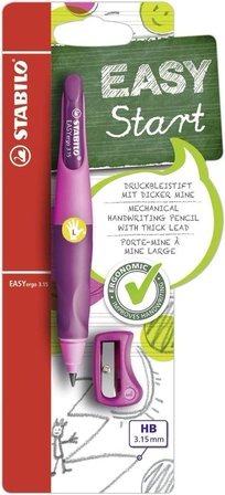 EASYergo 3.15 Sol - Ergonomik Mekanik Kurşun Kalem - Pembe &amp; Lila Blister
