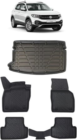Volkswagen T-Cross 2026 Model İle Uyumlu 5D Premium Ekstra Havuzlu Paspas Ve Bagaj Havuzu Set