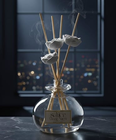 Gece Yarısı Seramik Taş Çiçekli Çubuklu Oda Kokusu Midnight 80 ml