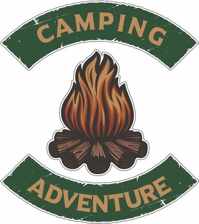 Sticker Usta Kamp - Doğa - Adventure - Camping - Karavan - Araba - Oto - Araç - 4x4 - Off Road Sticker 02061 Renkli 15x13 Cm