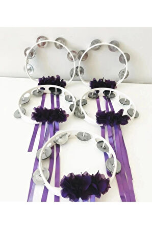 5 Adet Tef Kına Gecesi Kına Malzemesi Lazer Güllü Kurdaleli Tef Beyaz