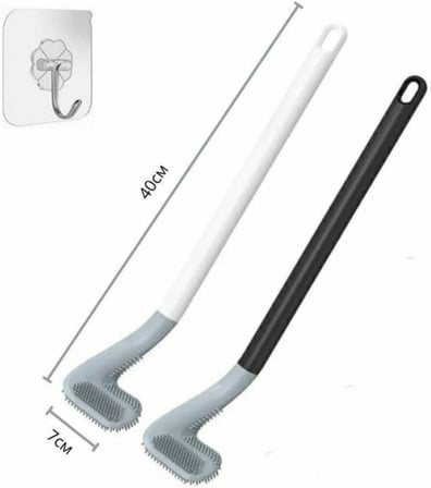 Temizlik Fırçası Silikon Golf Tasarım Wc Banyo Mutfak Klozet Temizleme Uzun Saplı Askılı Fırça