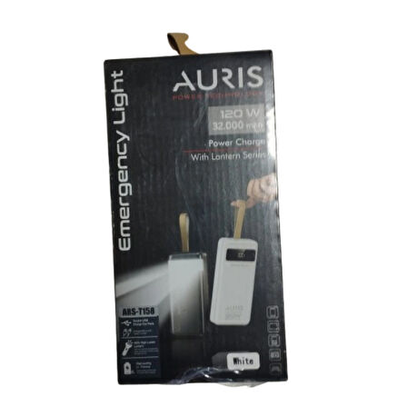 AUR-IS 120W 32000 MAH YUKSEK HIZLI SARJ DESTEKLI POWERBANK BEYAZ