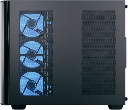 P500C Orta Kule Çift Odacıklı PC Kasası 4 Önceden Kurulmuş Fanlar Yüksek Hava Akımı Panoramik Temperli Cam RGB Aydınlatma 360mm Radyatör Desteği Özelleştirilebilir Soğutma Sistemi Kablo