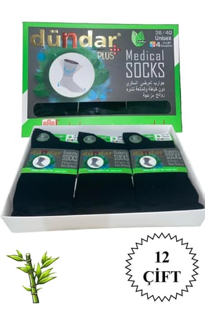 Erkek Bambu Diyabetik Uzun Çorap 4 Mevsim 40-44