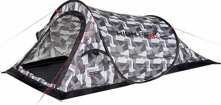 Campo 2, Pop Up çadır, 2 kişilik, küvet zeminli festival çadırı, süper hafif, hızlı açılan kurma çadırı, 1500 mm su geçirmez, UV 60 güneş koruması, havalandırma sistemi, sivrisinek koruması