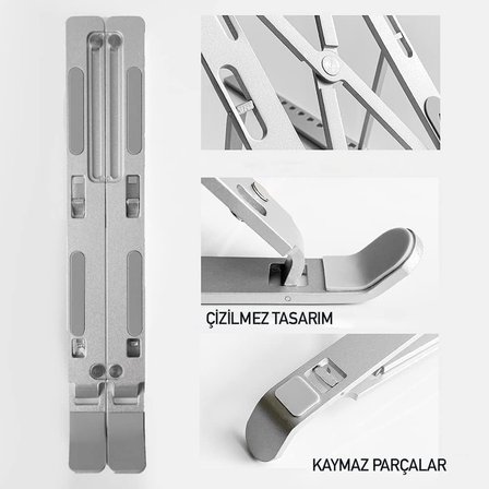Taşınabilir Laptop Stant Bilgisayar Stant Notebook Stant Tüm Laptoplarla Uyumlu Bilgisayar Standı Taşınabilir Metal Kaymaz Stant Dizüstü Bilgisayar Stantları Stantı