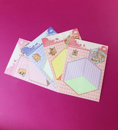 Dıy Kendin Yap Capybara 5D Sahne Sticker Seti – 8 Sayfa (4 Sahne + 4 Sticker)