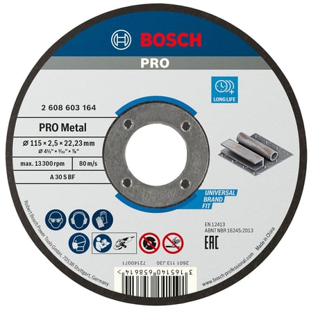 Bosch - 115 * 2, 5 mm Standard Seri Düz Metal Kesme Diski (Taş)