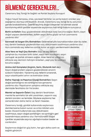 CEREMONY DÖKÜLME KARŞITI SAÇ SPREYİ TONİĞİ 250ML