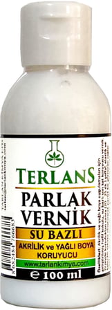 Su Bazlı Parlak Vernik | 100 ml | Akrilik ve Yağlı Boya Koruyucu