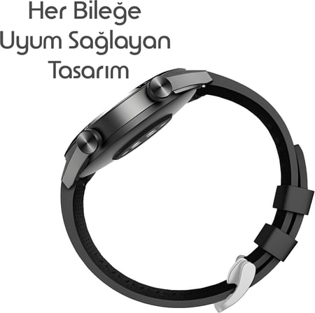 Yumuşak Silikonlu 22mm Kordon Huawei ile Uyumlu Watch GT5/GT5 Pro/GT4/Watch 4 Pro/GT3/GT3 Pro/GT2/GT2 Pro 46mm İçin Yüzeyi Şerit Görünümlü Esnek ve Dayanıklı Kayış