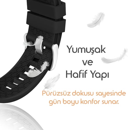 Yumuşak Silikonlu 22mm Kordon Huawei ile Uyumlu Watch GT5/GT5 Pro/GT4/Watch 4 Pro/GT3/GT3 Pro/GT2/GT2 Pro 46mm İçin Yüzeyi Şerit Görünümlü Esnek ve Dayanıklı Kayış
