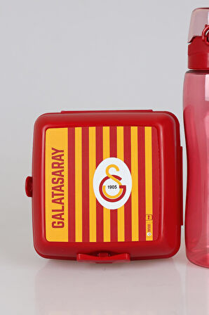 "DEKOMUS CEP DEFTERİ HEDİYELİ" YENİ SEZON LİSANSLI GALATASARAY 700 ML MATARA VE 2 KATLI BESLENME KABI / LUNCH BOX SETİ