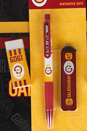 "DEKOMUS CEP DEFTERİ HEDİYELİ" YENİ SEZON LİSANSLI GALATASARAY VERSATİL UÇLU KALEM , 0.7 MM UÇ VE 2 ADET SİLGİ SETİ 