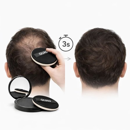 Unisex Saç ve Sakal Kapatıcı Dolgunlaştırıcı Pudra, Siyah, 10gr, Doğal Görünüm, Anında Hacim