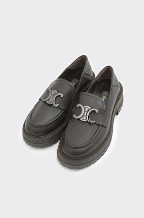 Yüksek Taban Hakiki Deri Casual Kadın Ayakkabı 