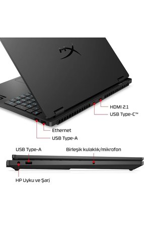 Hyperx Omen 15 i7-14650HX 80GB 1TB SSD RTX5060/8GB 15.3" WUXGA 165Hz FDOS Gaming Laptop