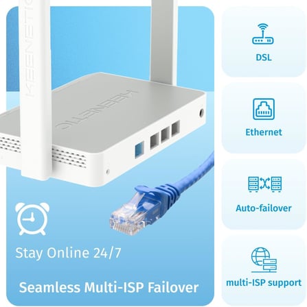 Explorer AC1200 Wi-Fi Mesh Ebeveyn Kontrol Fiber VPN Router Menzil Genişletici Access Point 4x100Mbit/s KN-1613