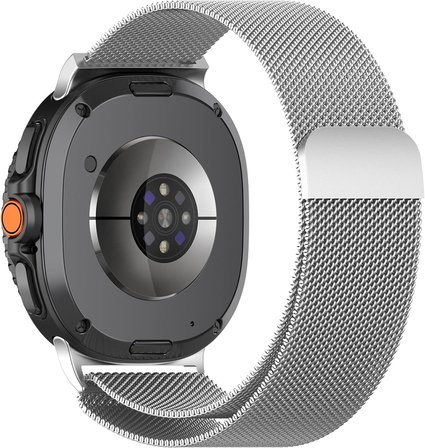 Samsung Galaxy Watch 8 / Watch 8 Classic (40mm/44mm/46mm) Uyumlu Milanese Loop Metal Hasır Kordon – Manyetik Paslanmaz Çelik Bileklik, Unisex Ayarlanabilir Saat Kayışı