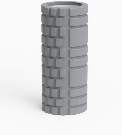 SUNYOGA Foam Roller Masaj Rulosu – Yoga, Pilates, Fitness ve Fizyoterapi İçin EVA Köpük Masaj Aleti (33x14 cm) (Gri)