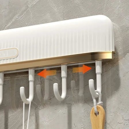 Yapışkanlı Askı Seti, Hareketli Kancalar, Anahtarlık ve Havlu Askısı, Banyo ve Mutfak için Çok Amaçlı Organizer, Kepçe,Kevgir Askısı