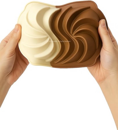 İkili Silikon Kek Kalıbı Spiral ve Yuvarlak Model Yapışmaz Isıya Dayanıklı Yumuşak Silikon Pasta ve Kek Kalıbı Seti Kolay Temizlenen Dayanıklı Fırın Kalıbı Muffin Tatlı Pişirme Kalıbı