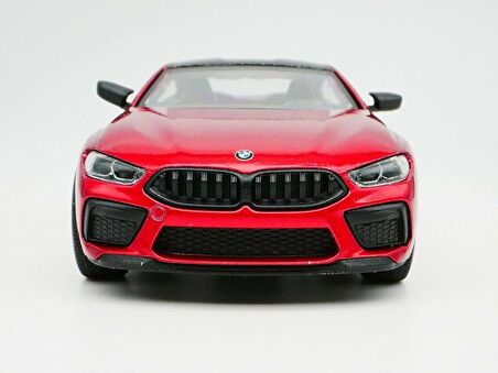 Kinsmart BMW M8 Diecast Metal Çek Bırak Araba 1:34 Ölçek Kırmızı