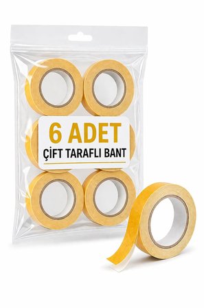 6 Adet Çift Taraflı Köpük Bant 2 mt X 6 Adet,