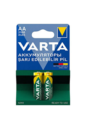 Şarjlı Kalem Pil Aa 2100 Mah 1.2 V Şarj Edilebilir Kalem Pil 2 Li Paket