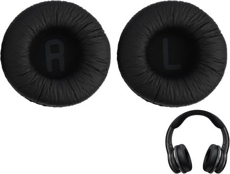 JBL Tune T500BT, T450BT, 510BT, E40BT kulaklık için yedek kulak yastığı, 70 mm hafızalı köpük kulak yastığı, suni deri, siyah, konfor ve gürültü yalıtımı