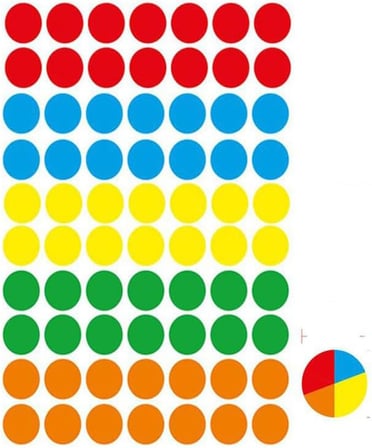 16 Mm Renkli Hazır Yuvarlak Etiket 240 Lı 1 Paket Mix Color Ofis Etiketleri Kendinden Yapışkanlı Nokta Etiket