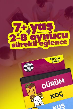 Çabuk Reflex Kutu Oyunu Dürüm Koç Kuş Peynir Pide Kart Oyunu Oyun Parti Eğlence Aile Arkadaş Oyunu