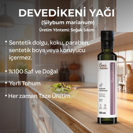 Onka Farma %100 Saf Devedikeni Yağı 250 ML %100 Doğal Soğuk Sıkım Deve Dikeni Yağı