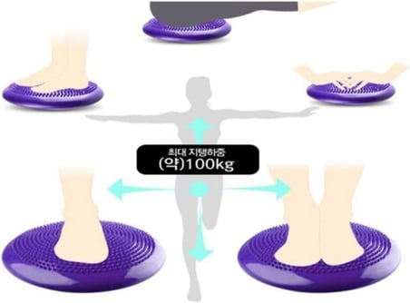 Disk Formlu Denge Topu Mavi 33 cm Yoga Pilates Egzersiz Aleti, FRK2234