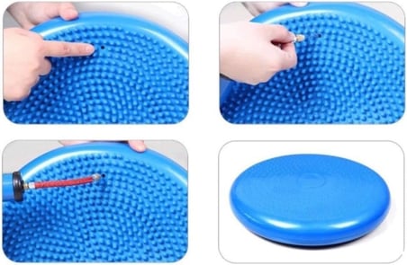 Disk Formlu Denge Topu Mavi 33 cm Yoga Pilates Egzersiz Aleti, FRK2234