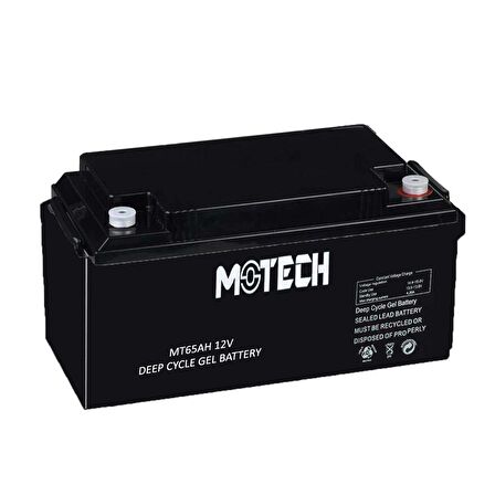 AKÜ 12V 65A JEL ELEKTRİKLİ ARAÇ AKÜSÜ (348X167X178MM) MOTECH-MT65