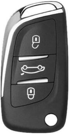 AutoHan Keys Lüx Citroen Peugeot Anahtar Kılıfı, Siyah-Gold Renk, C1 C2 C3 C4 C5 306 407 807 DS DS4 DS6 Modelleri için Nano Koruyucu Kaplama