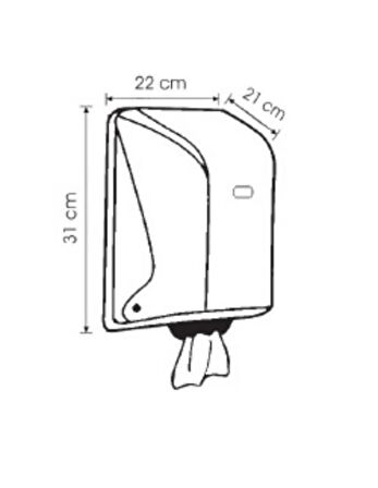 Omnipazar Vialli OG2 İçten Çekmeli Kağıt Havlu Dispenseri Beyaz