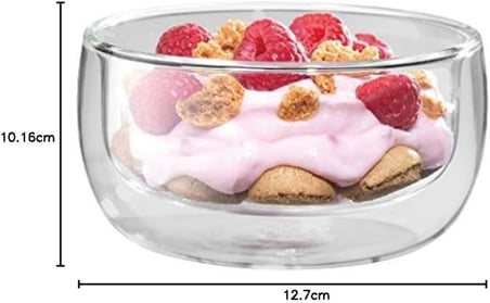 Sorrento Çift Camlı 2'li Kase Seti, Şeffaf, 280 ml