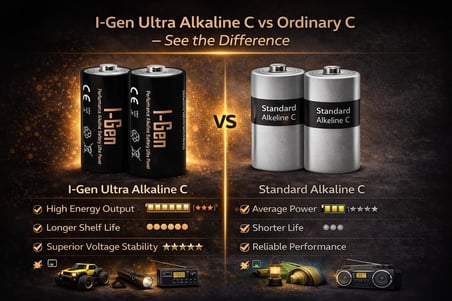 Batteries LR14 Ultra Alkalin C Boy Pil 1.5V Orta Boy Pil (2, 2'li Paket)