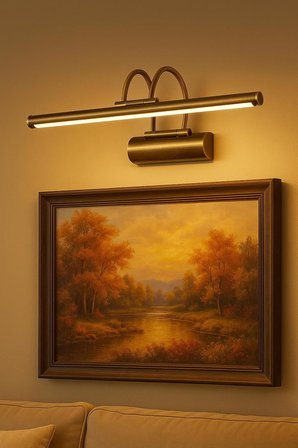 Eskitme Flüt Duvar Apliği – 35cm 6W LED 3200K Gün Işığı – Banyo, Ayna, Resim, Tablo, Çerçeve Üstü Dekoratif Aydınlatma Lambası – 220V, IP20, Metal Gövde