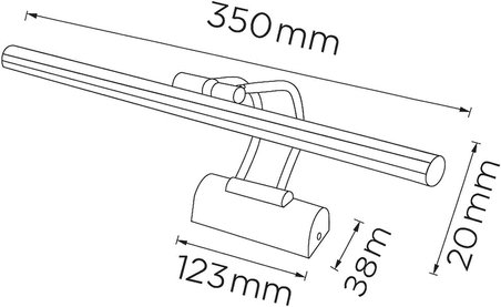 Eskitme Flüt Duvar Apliği – 35cm 6W LED 3200K Gün Işığı – Banyo, Ayna, Resim, Tablo, Çerçeve Üstü Dekoratif Aydınlatma Lambası – 220V, IP20, Metal Gövde